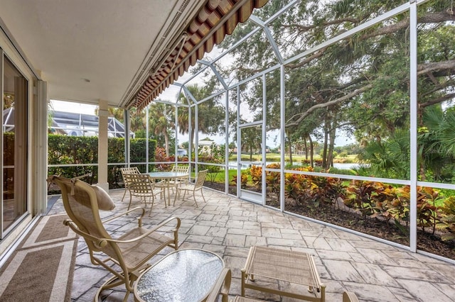 view of sunroom