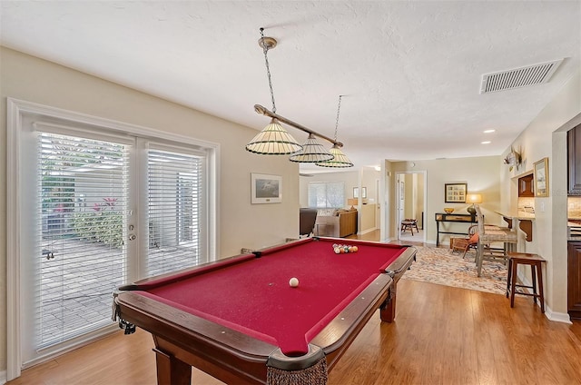 1833 Sandalwood Dr, Sarasota, FL 34231 - recreation room with billiards table, light wood-style floors, and baseboards