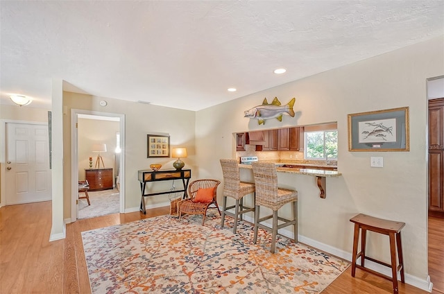 1833 Sandalwood Dr, Sarasota, FL 34231 - living area featuring light wood-style floors, baseboards, and recessed lighting