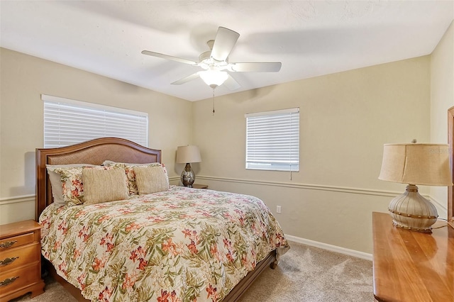 1833 Sandalwood Dr, Sarasota, FL 34231 - bedroom featuring carpet floors, baseboards, and ceiling fan
