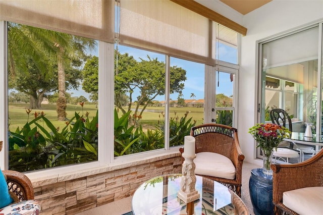 view of sunroom