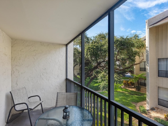 view of sunroom