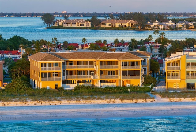 property view of water with a residential view