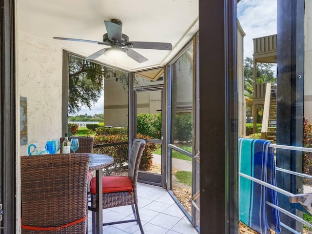 6157 Midnight Pass Rd Unit A51, Sarasota, FL 34242 - sunroom with a ceiling fan