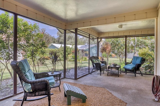 view of sunroom