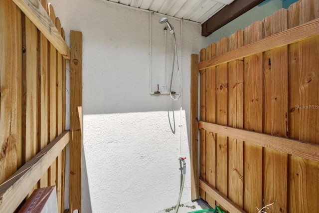 exterior space featuring stucco siding