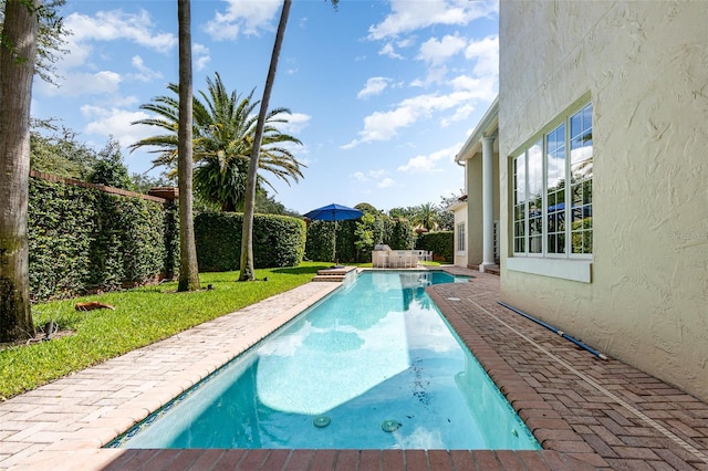 view of pool with a patio area