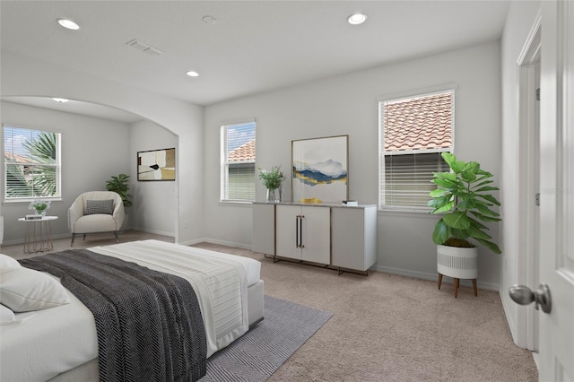 view of carpeted bedroom