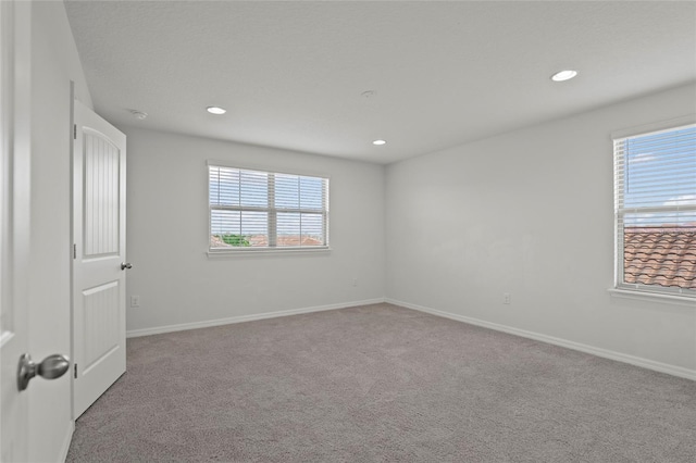 carpeted spare room with a wealth of natural light