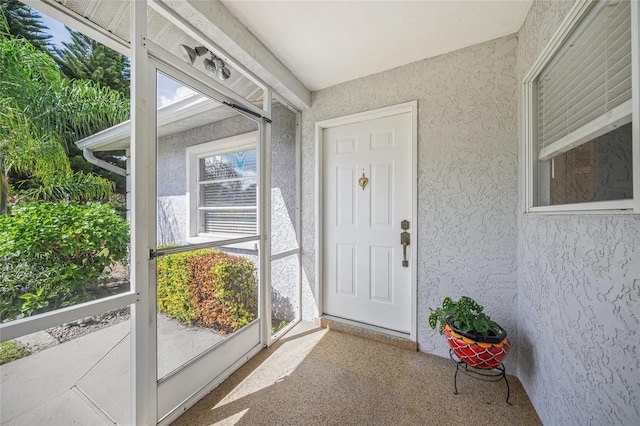 view of doorway to property