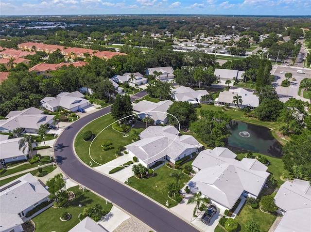 3653 Bonaventure Ct, Sarasota, FL 34243 - aerial view of property and surrounding area featuring nearby suburban area and a large body of water