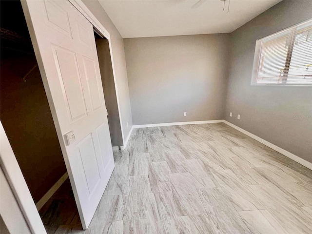 unfurnished bedroom with light hardwood / wood-style floors