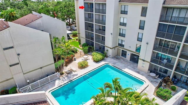 view of pool with a patio