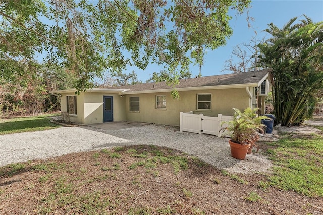 rear view of house with a patio area