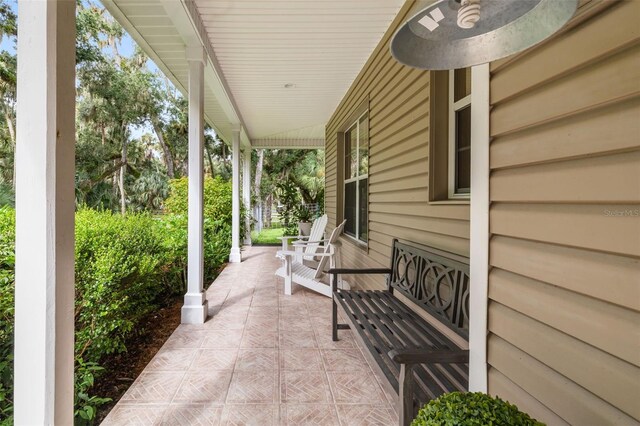 view of patio with covered porch