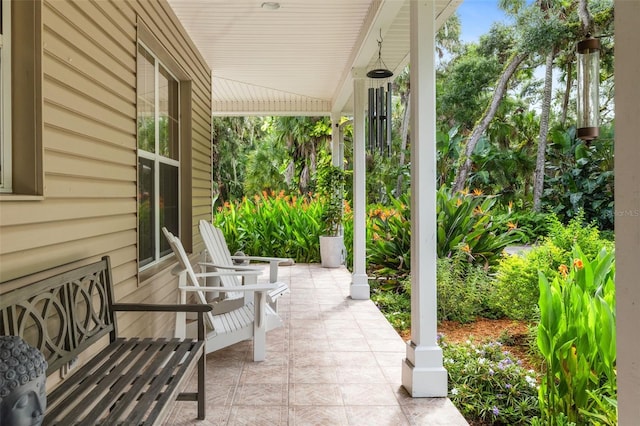 view of patio / terrace with a porch