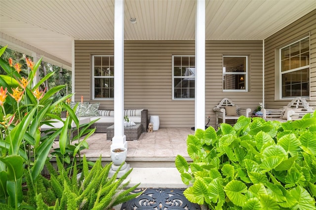 view of patio with outdoor lounge area