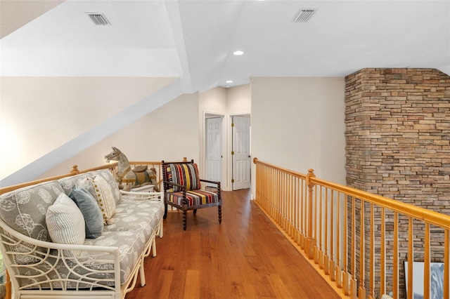 sitting room featuring light wood-type flooring