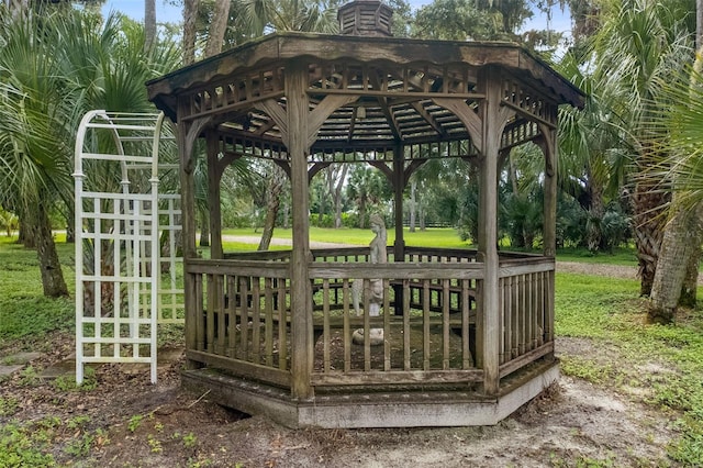 view of home's community featuring a gazebo and a yard