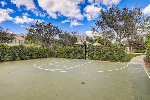 view of basketball court