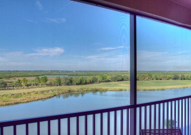 property view of water featuring a rural view