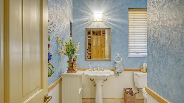 bathroom with toilet and plenty of natural light