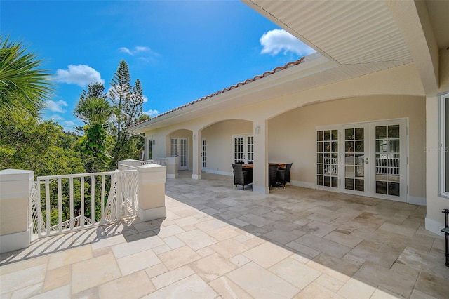 view of patio / terrace with french doors