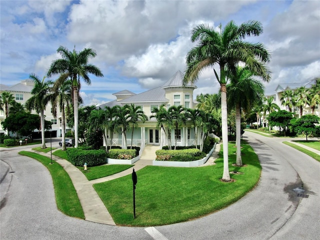 exterior space with a front yard