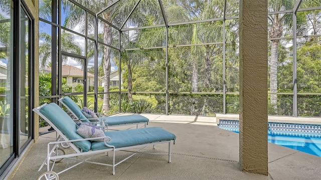 view of sunroom