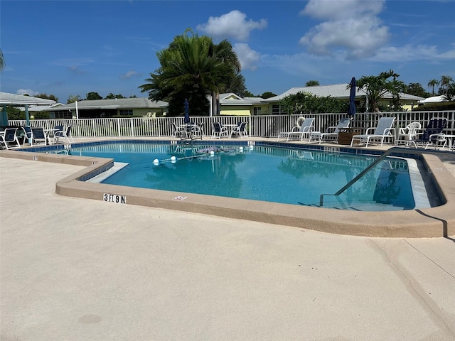 view of pool with a patio area