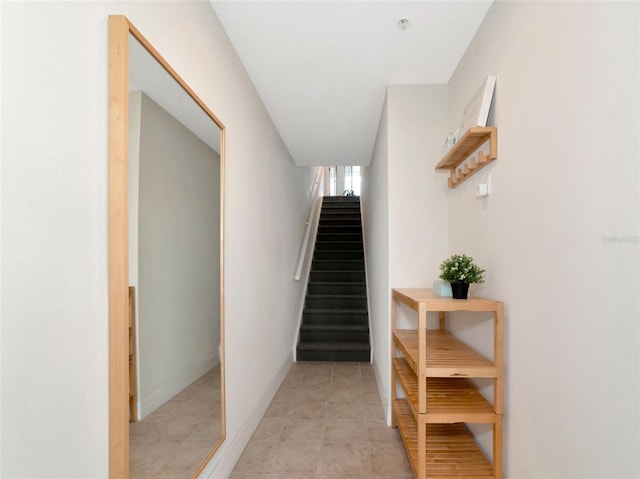553 Bahia Beach Blvd, Ruskin, FL 33570 - stairway featuring tile patterned floors