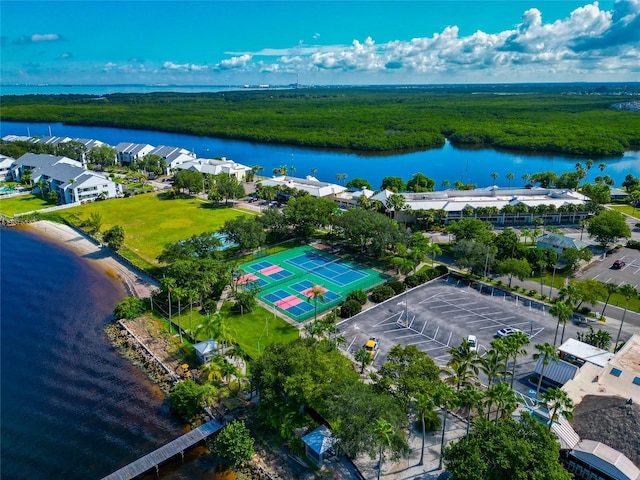 553 Bahia Beach Blvd, Ruskin, FL 33570 - birds eye view of property featuring a water view