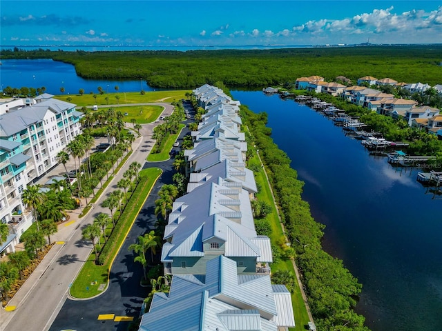 553 Bahia Beach Blvd, Ruskin, FL 33570 - bird's eye view with a water view