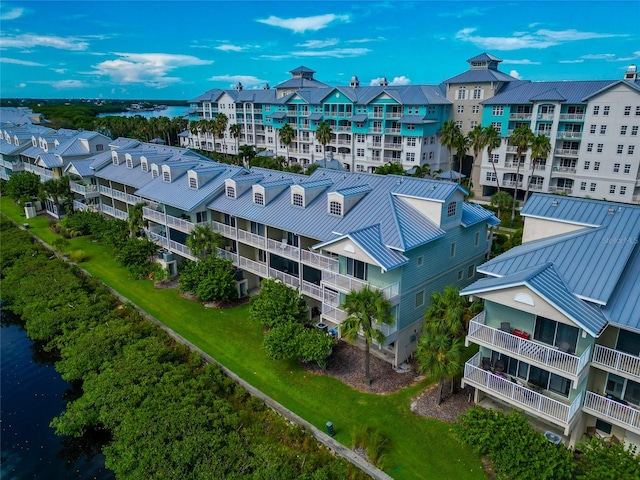 553 Bahia Beach Blvd, Ruskin, FL 33570 - birds eye view of property with a water view