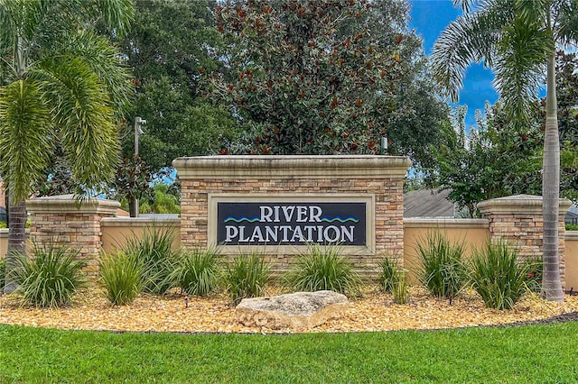 view of community sign