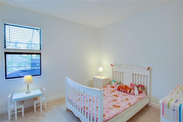 view of tiled bedroom