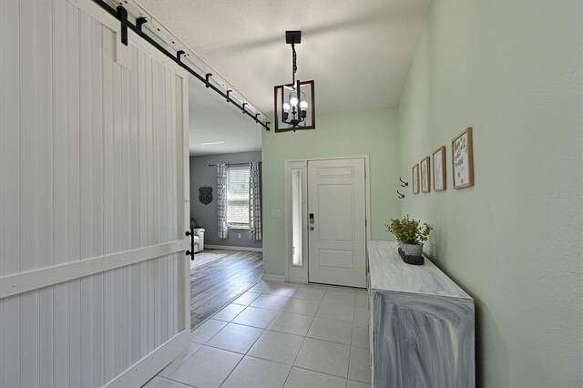 view of tiled foyer