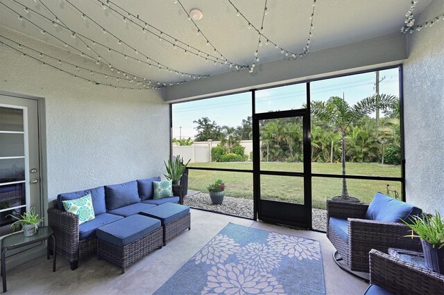 view of sunroom