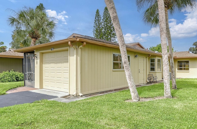 exterior space with a front lawn