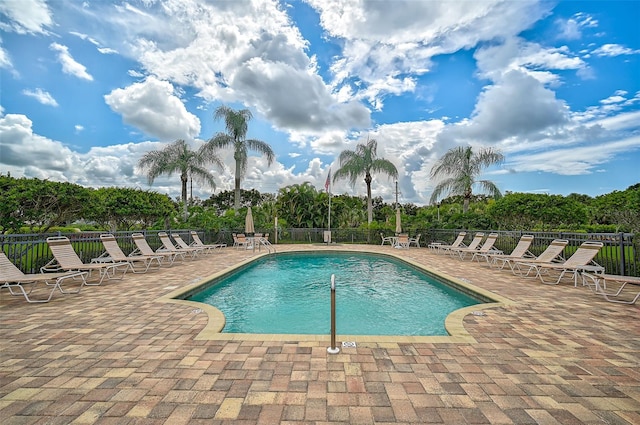 view of pool with a patio area