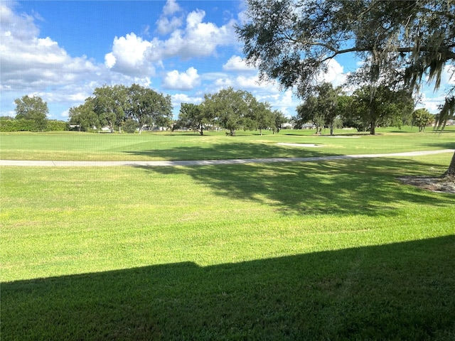 view of home's community with a lawn