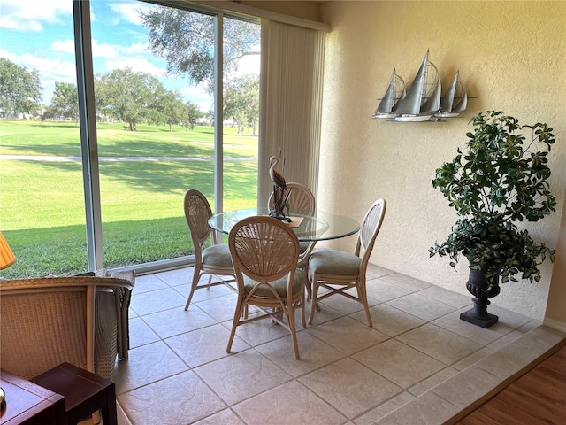 view of sunroom