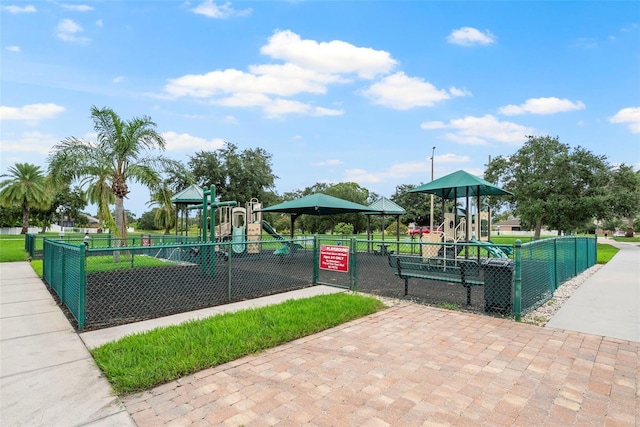 view of jungle gym