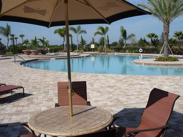 view of pool with a patio area