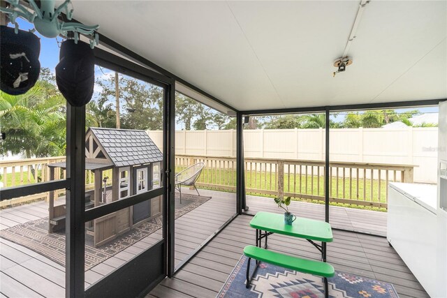 view of sunroom / solarium