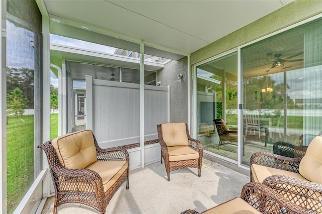 view of sunroom / solarium