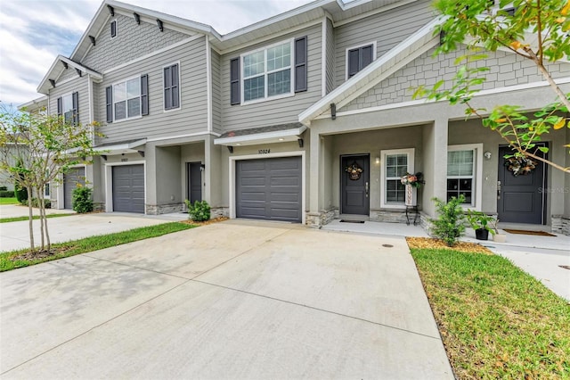 view of front of home featuring a garage