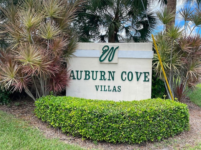 view of community sign