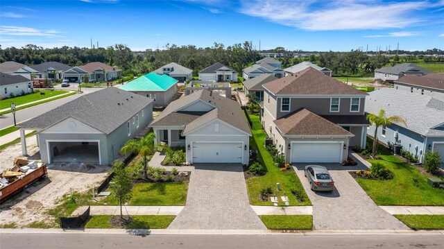 drone / aerial view featuring a residential view