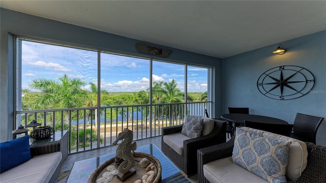 view of sunroom